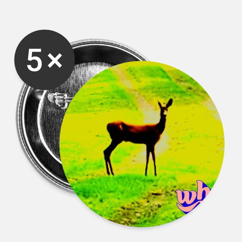 whats up - Buttons large 2.2''/56 mm (5-pack) - white