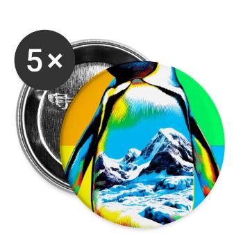 penguin - Buttons large 2.2''/56 mm (5-pack) - white - Front