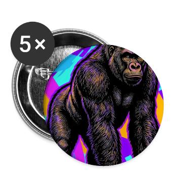 gorilla - Buttons large 2.2''/56 mm (5-pack) - white - Front