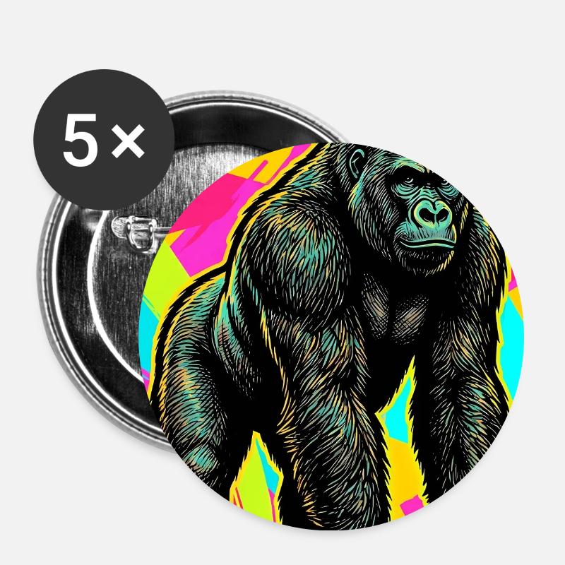 gorilla - Buttons large 2.2''/56 mm (5-pack) - white