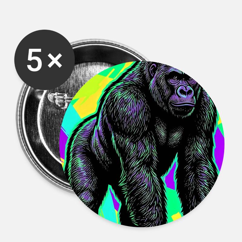 gorilla - Buttons large 2.2''/56 mm (5-pack) - white