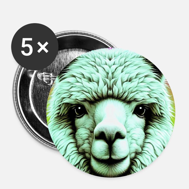 Alpaca - Buttons large 2.2''/56 mm (5-pack) - white