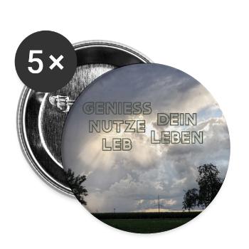 enjoy_yo_life - Buttons groß 56 mm (5er Pack) - Weiß - Vorne