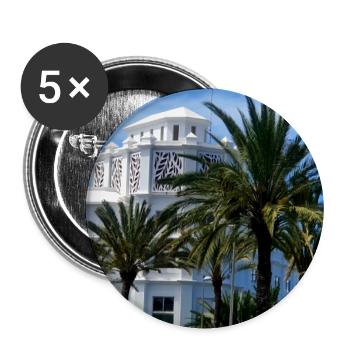 Vacances CE I Voyage I Gran Canaria I Espagne - Lot de 5 grands badges (56 mm) - blanc - Devant