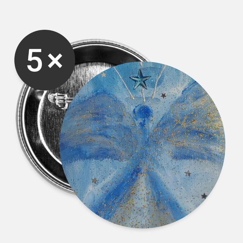 Archangel Michael - Buttons large 2.2''/56 mm (5-pack) - white