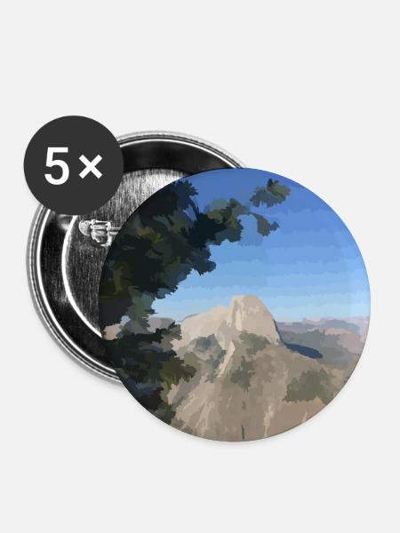 Half Dome - Buttons groß 56 mm (5er Pack) - Weiß