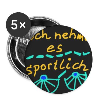 EG Sport I Holiday I Sayings I Positive I Cool - Buttons large 2.2''/56 mm (5-pack) - white - Front