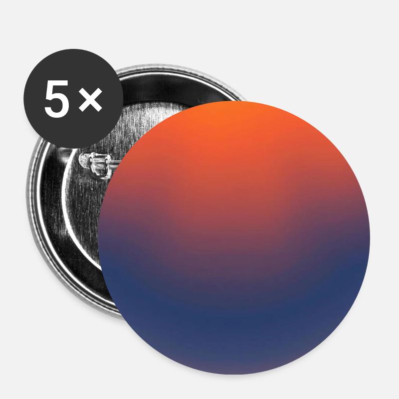 Mitternachts-Glut-Gradient - Buttons groß 56 mm (5er Pack) - Weiß