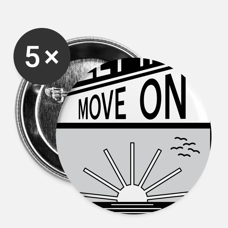 Let it go. Move on. - Buttons large 2.2''/56 mm (5-pack) - white