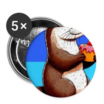 otter - Buttons large 2.2''/56 mm (5-pack) - white - Front