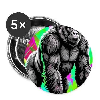 gorilla - Buttons large 2.2''/56 mm (5-pack) - white - Front