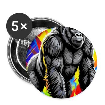 gorilla - Buttons large 2.2''/56 mm (5-pack) - white - Front