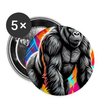 gorilla - Buttons large 2.2''/56 mm (5-pack) - white - Front