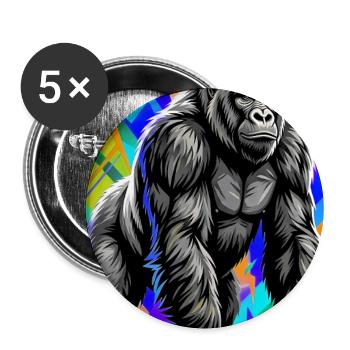 gorilla - Buttons large 2.2''/56 mm (5-pack) - white - Front