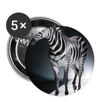 Zebra Light Trail - Buttons large 2.2''/56 mm (5-pack) - white - Front