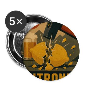 Zitrone? Nein Danke! -  No Radler - Buttons groß 56 mm (5er Pack) - Weiß - Vorne
