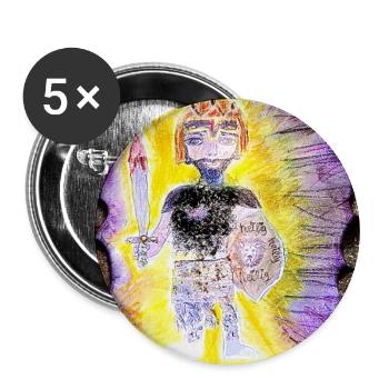 Finde Jesus von Eunice Ahiale  - Buttons large 2.2''/56 mm (5-pack) - white - Front