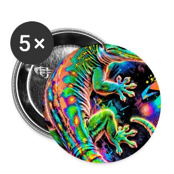 Gecko - Buttons groß 56 mm (5er Pack) - Weiß - Vorne