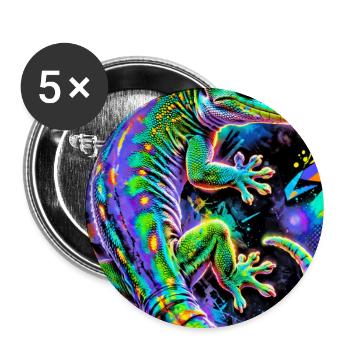 Gecko - Buttons groß 56 mm (5er Pack) - Weiß - Vorne
