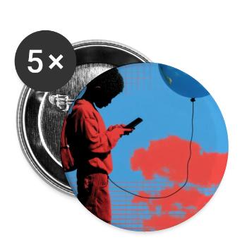 THE WORLD WE LEFT BEHIND - Buttons groß 56 mm (5er Pack) - Weiß - Vorne