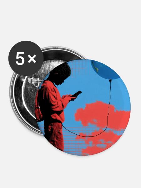 THE WORLD WE LEFT BEHIND - Buttons groß 56 mm (5er Pack) - Weiß
