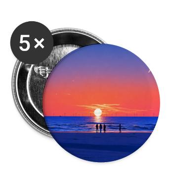 Sunset in netherland - Buttons groß 56 mm (5er Pack) - Weiß - Vorne