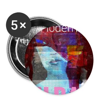 Bilbao Spanish Modern Art - Buttons groß 56 mm (5er Pack) - Weiß - Vorne