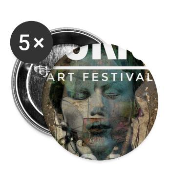 TOKIO Art Festival - Buttons groß 56 mm (5er Pack) - Weiß - Vorne