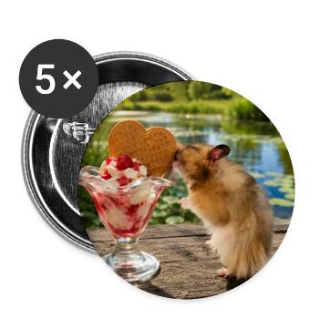Chico 11: Eis am heissen Sommertag - Buttons groß 56 mm (5er Pack) - Weiß - Vorne