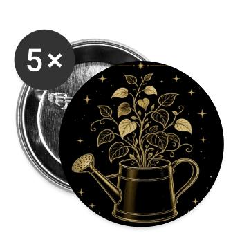 Plant Parent Tarot-Gartenkunst - Buttons groß 56 mm (5er Pack) - Weiß - Vorne