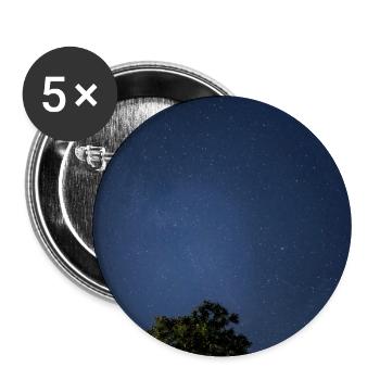 Sternennacht-Himmlisches Blätterdach - Buttons groß 56 mm (5er Pack) - Weiß - Vorne