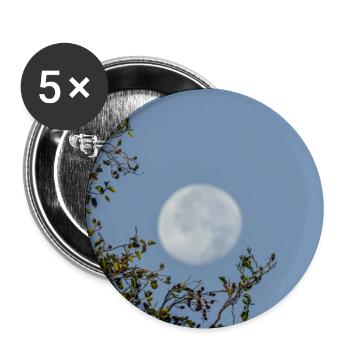 Mondbeschienene Äste Nachthimmel - Buttons groß 56 mm (5er Pack) - Weiß - Vorne
