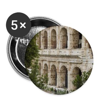 Kolosseumsbögen und Grünflächen - Buttons groß 56 mm (5er Pack) - Weiß - Vorne