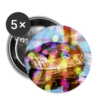 Foto Ente Sonnenstrahlen Motiv von Jörg Langhans - Buttons groß 56 mm (5er Pack) - Weiß - Vorne