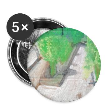 Sorrecalt-Gasse - Buttons groß 56 mm (5er Pack) - Weiß - Vorne