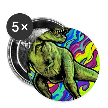 dinosaur - Buttons large 2.2''/56 mm (5-pack) - white - Front