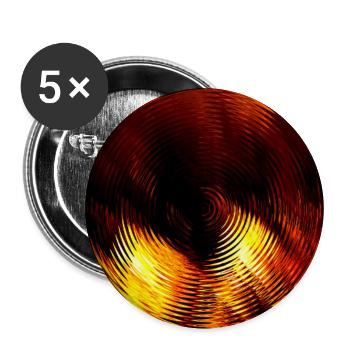 Fire Circle Wave Pattern - Buttons large 2.2''/56 mm (5-pack) - white - Front