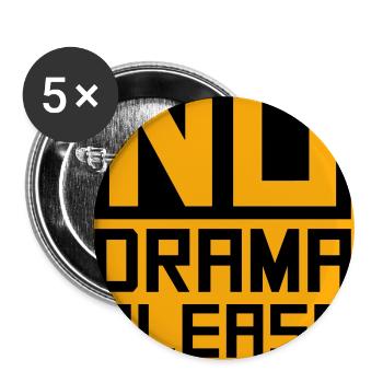 No Drama Please Rest Relaxation Relax Chill Fun - Buttons large 2.2''/56 mm (5-pack) - white - Front