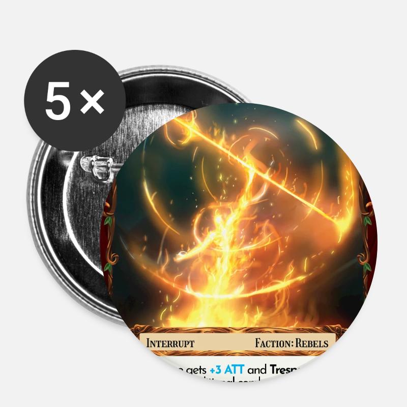 Fire Spear - Buttons large 2.2''/56 mm (5-pack) - white