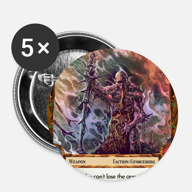 Twisted Thorn Blade - Buttons groß 56 mm (5er Pack) - Weiß