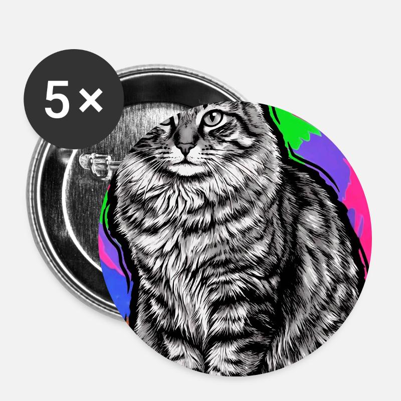 cat - Buttons large 2.2''/56 mm (5-pack) - white