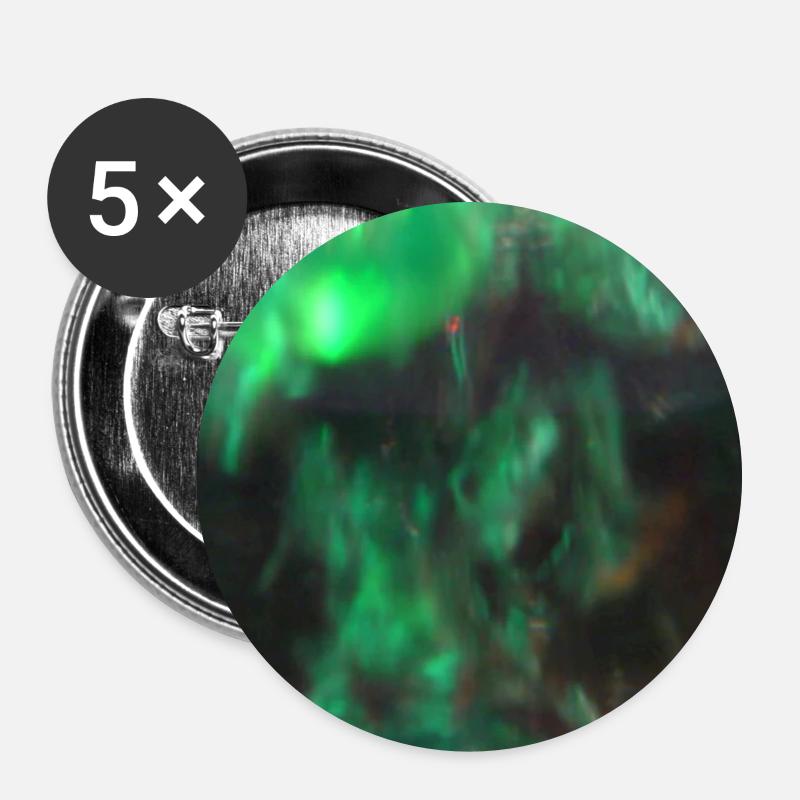 Green Aurora Light Play - Buttons large 2.2''/56 mm (5-pack) - white