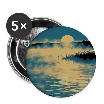 Plöner voir le lever du soleil - Lot de 5 grands badges (56 mm) - blanc - Devant
