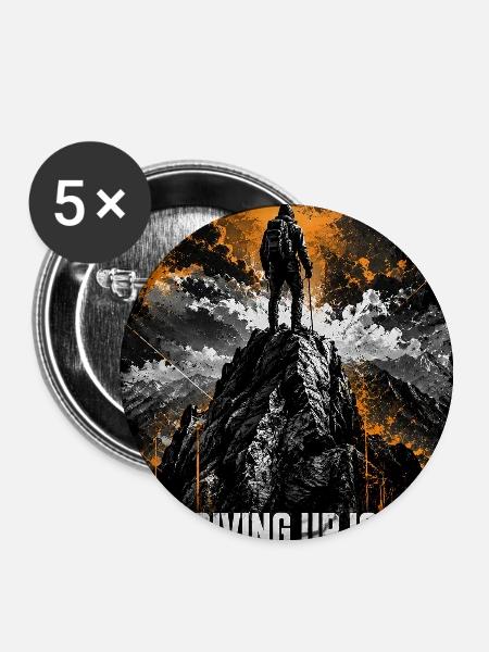 Nicht im Blut - Buttons groß 56 mm (5er Pack) - Weiß