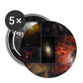 DeepSpace mit dem Seestar S50 - Buttons groß 56 mm (5er Pack) - Weiß - Vorne