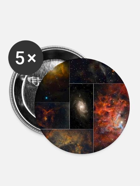 DeepSpace mit dem Seestar S50 - Buttons groß 56 mm (5er Pack) - Weiß