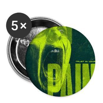 Vertraue deinem Schmerz psychische Gesundheit Horrorkunst - Buttons groß 56 mm (5er Pack) - Weiß - Vorne