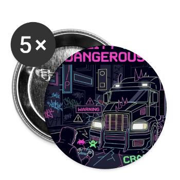 Réalité du joueur - Lot de 5 grands badges (56 mm) - blanc - Devant