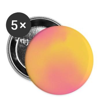 Dégradé - jaune rose personnalisable - Lot de 5 grands badges (56 mm) - blanc - Devant