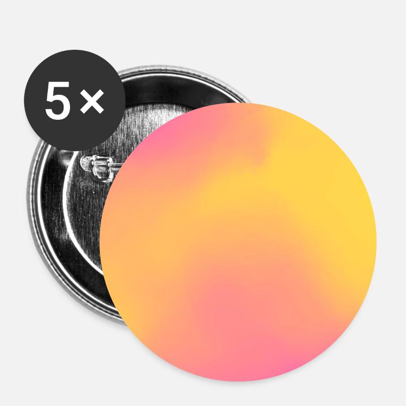 Gradient - yellow pink customizable - Buttons large 2.2''/56 mm (5-pack) - white